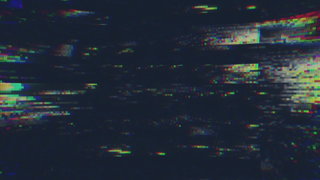diseño único abstracto animación digital ruido de píxeles error de fallo daño de video