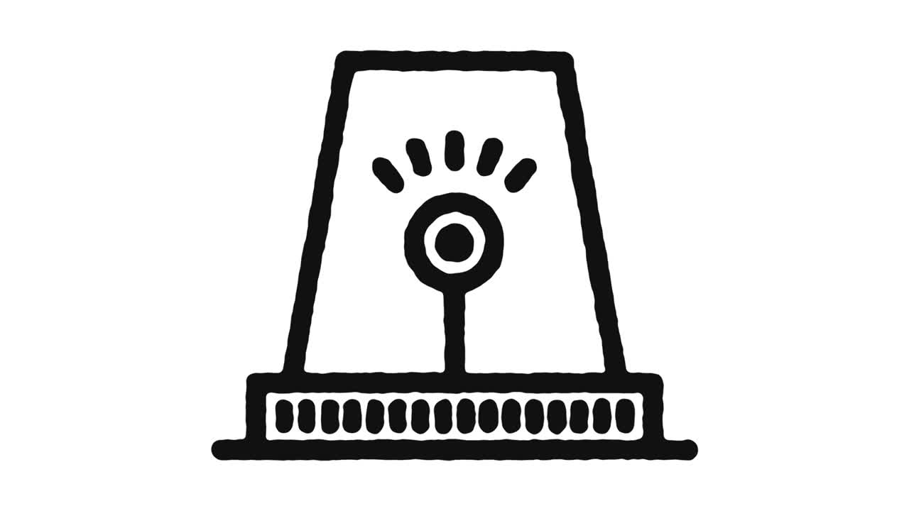 경찰 아이콘 애니메이션 영상 및 알파 채널