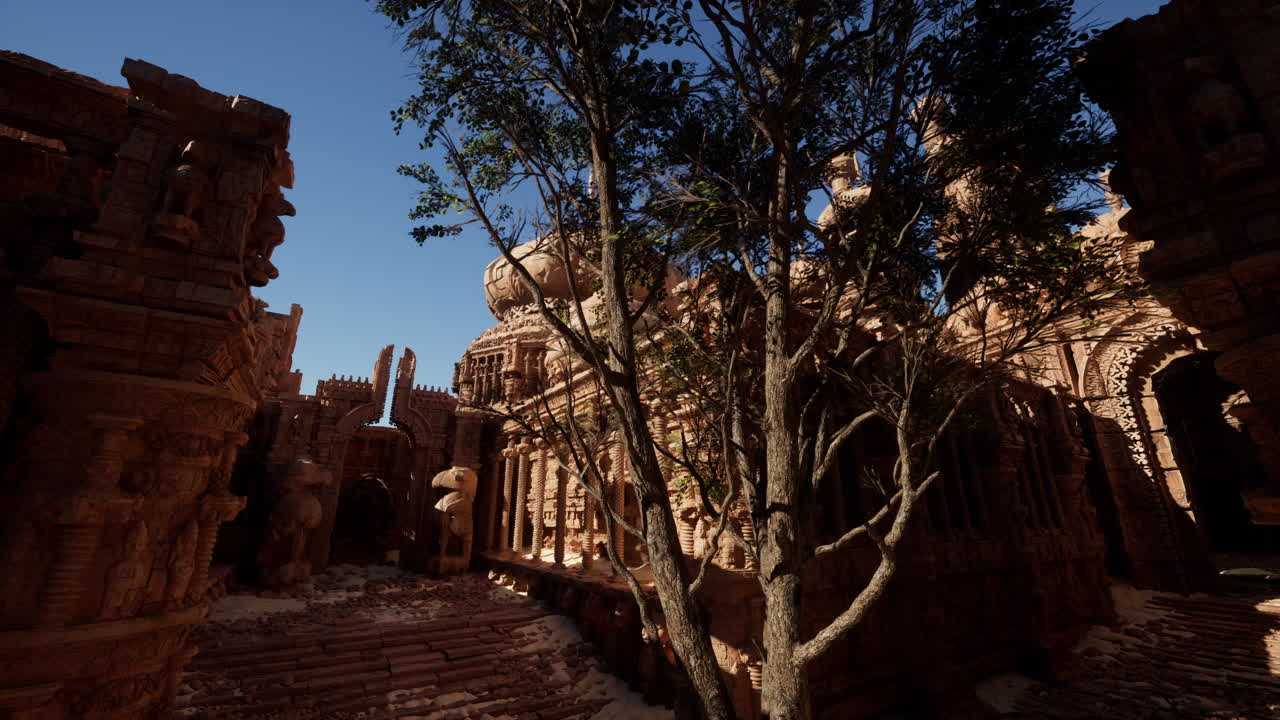 antiguas ruinas de un templo tropical