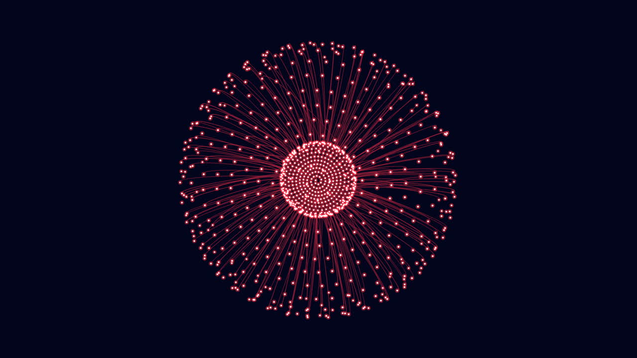 espiral hipnotizante de puntos rojos brillantes en un patrón circular