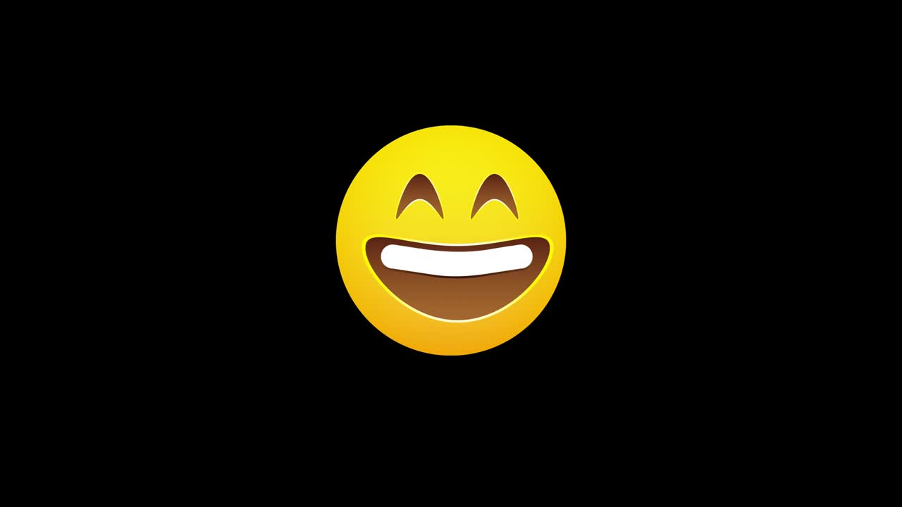 Happy emotion motion graphics video footage