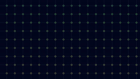 symmetrical grid pattern of small dots on dark background