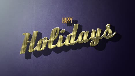 retro happy holidays text on purple grunge texture