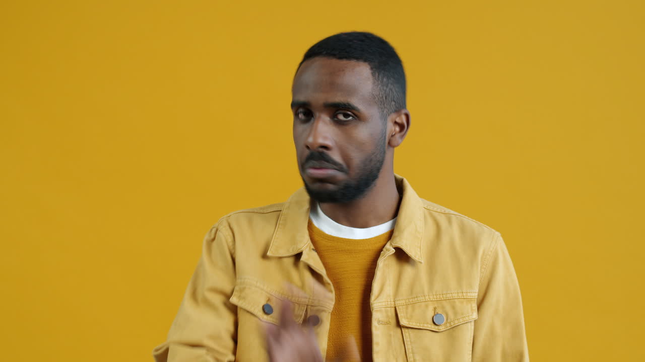 Man in a Yellow Denim Jacket