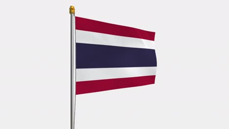 loop video of thailand flag  fluttering in the wind, slow motion video of 4k , with alpha channel