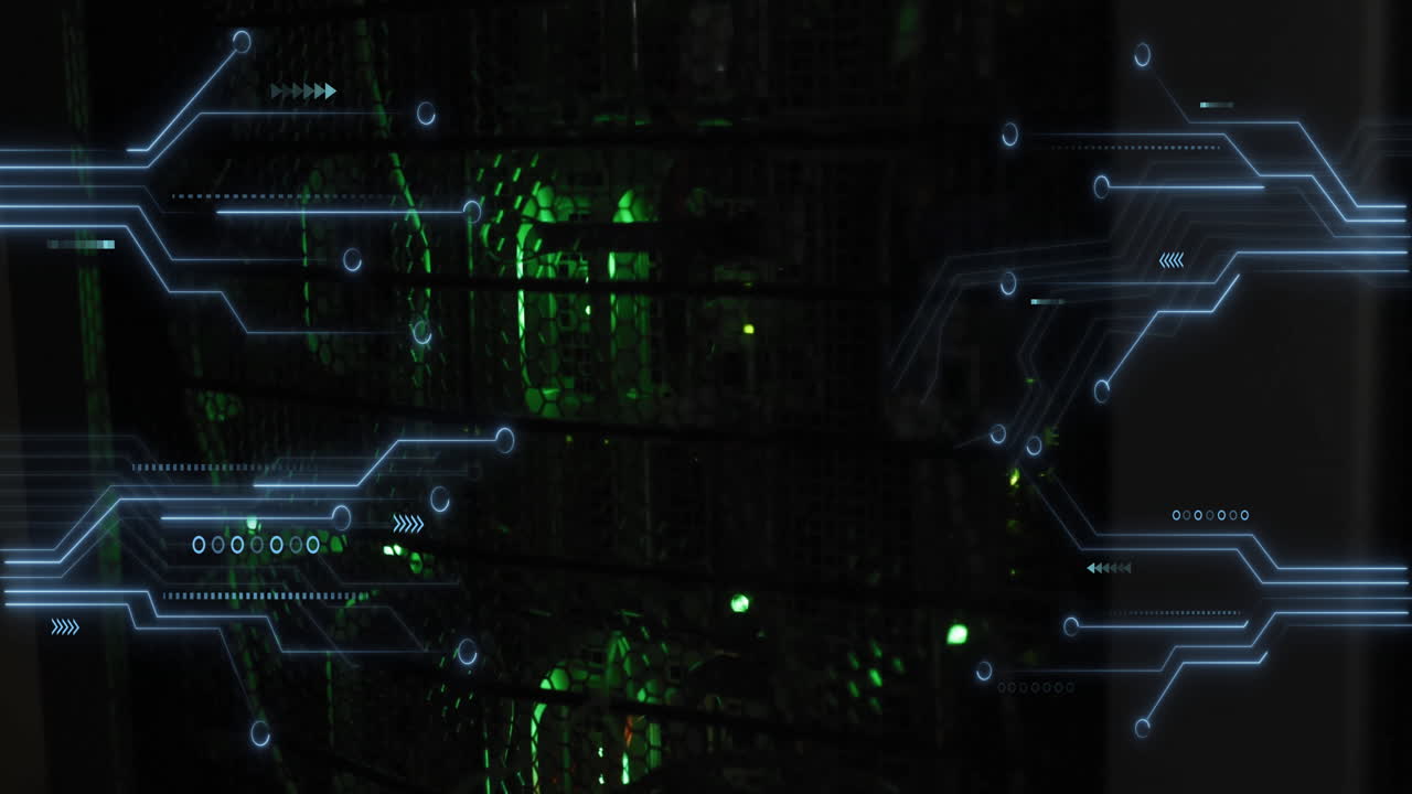 Animation of digital data processing over computer servers