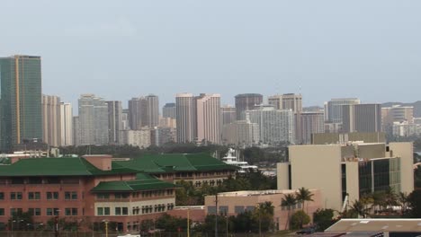 downtown honolulu, oahu, hawaii, wide shot of the city