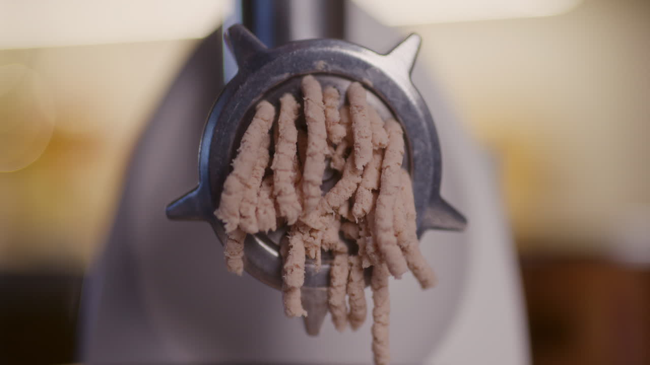 измельчение мяса в электрической мельнице