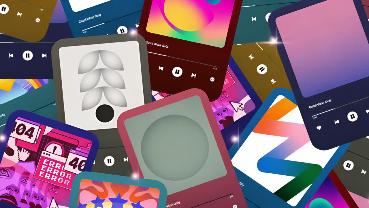 Abstract Digital Devices and Smartphone Screens Background