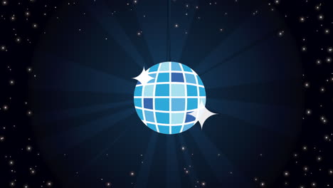 mirrors ball hanging disco animation