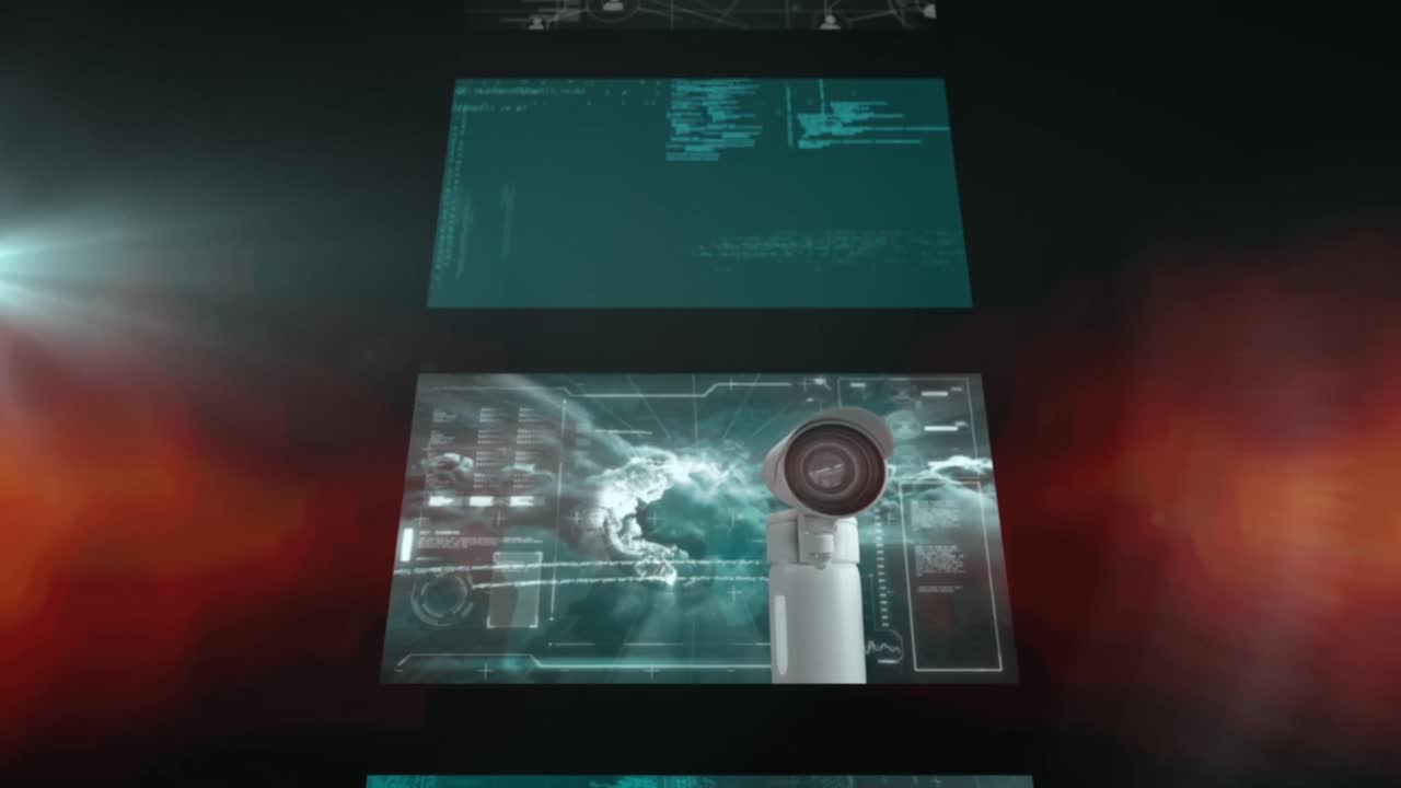 animación del procesamiento de datos en pantallas