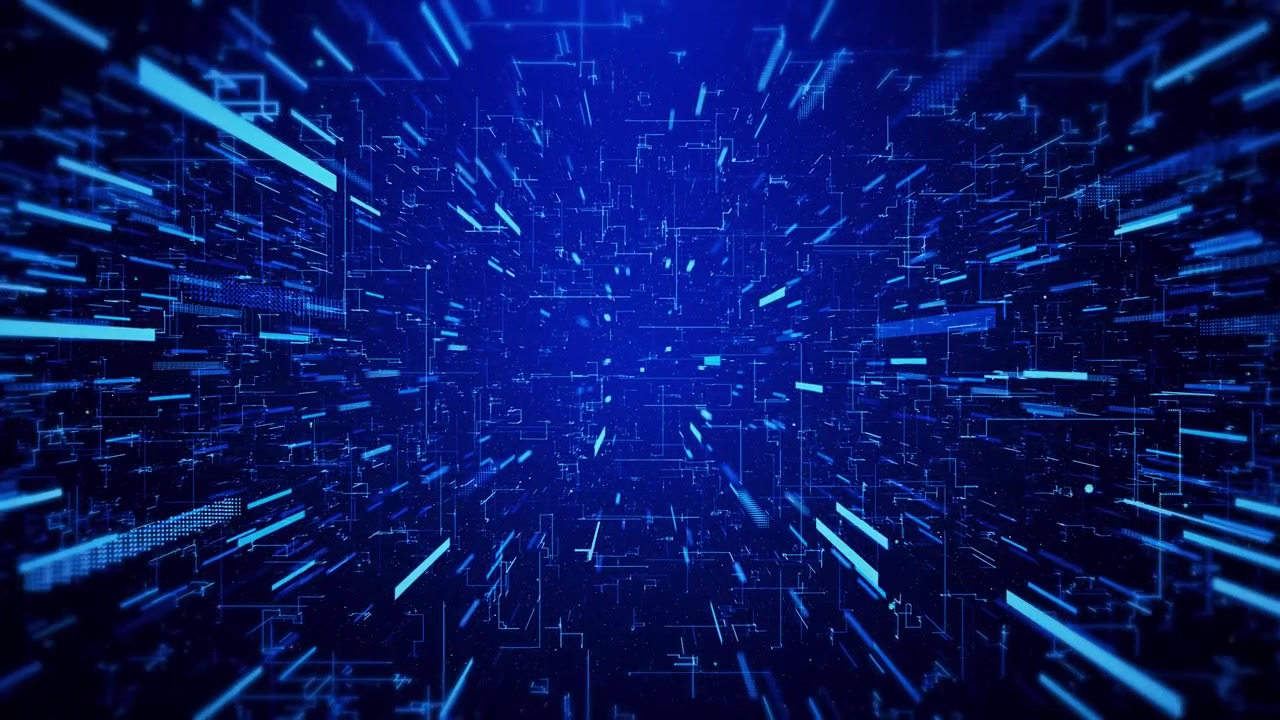 Visualizzazione di big data 4K, spazio di realtà virtuale 3D, VR, cyberspazio, concetto di criptovaluta, griglia