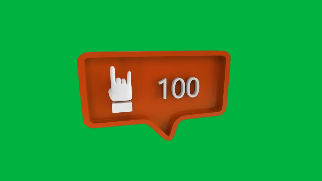 signo de dedo de roca con números contando en las redes sociales