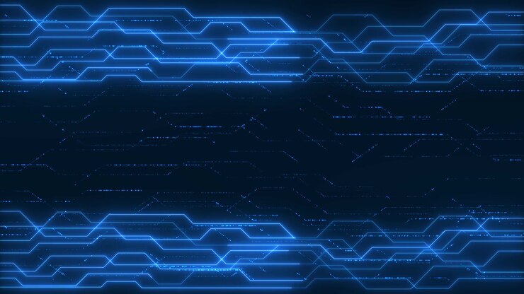 Sfondo 4K stampato con grafica di circuito, scheda madre futuristica, chip AI, CPU e scheda di circuito per computer.