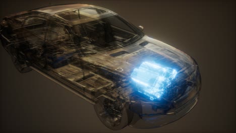 motor de coche visible en el coche