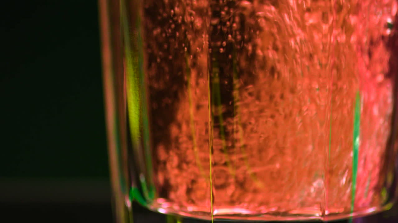 Close-up of a Red Drink in a Glass