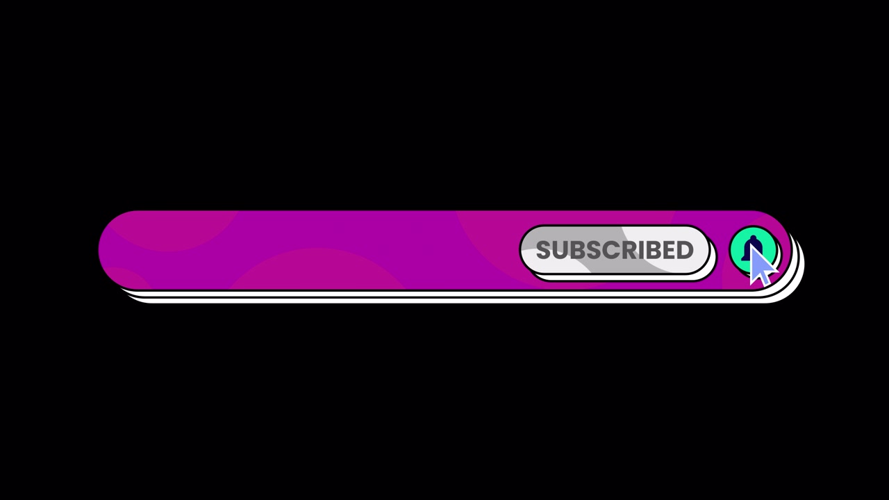 Animated Mouse Clicking Subscribe Button and Bell Icon