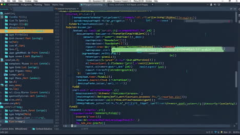 Code Editor Screen with Programming Language Code