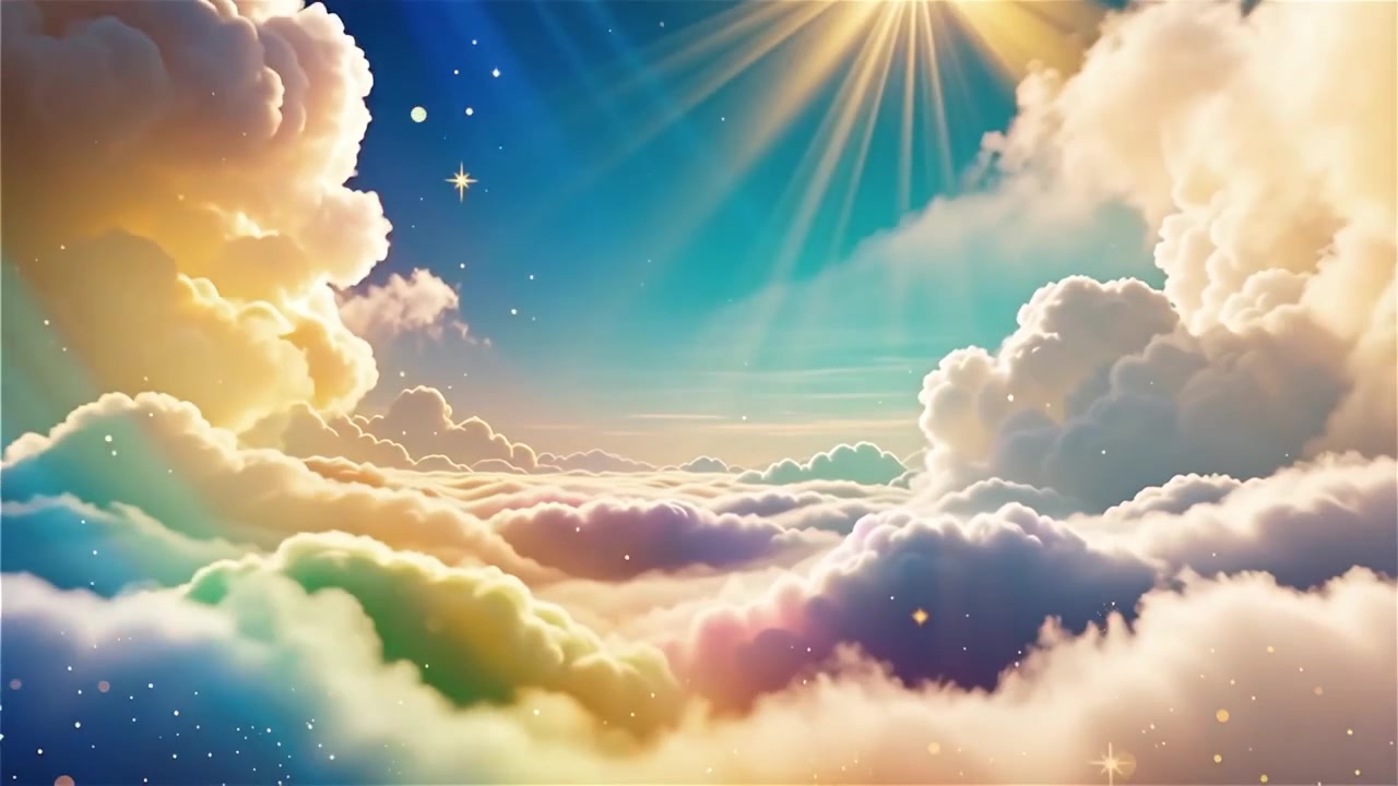 Christian Heavenly Light Worship Background