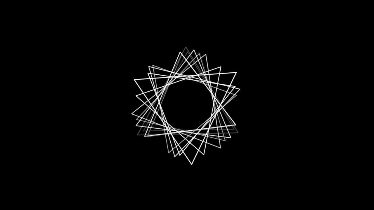 черный фон с движущимися треугольными линиями