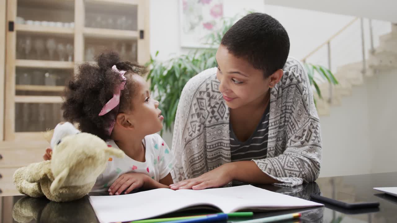 Family enjoying free time at home
