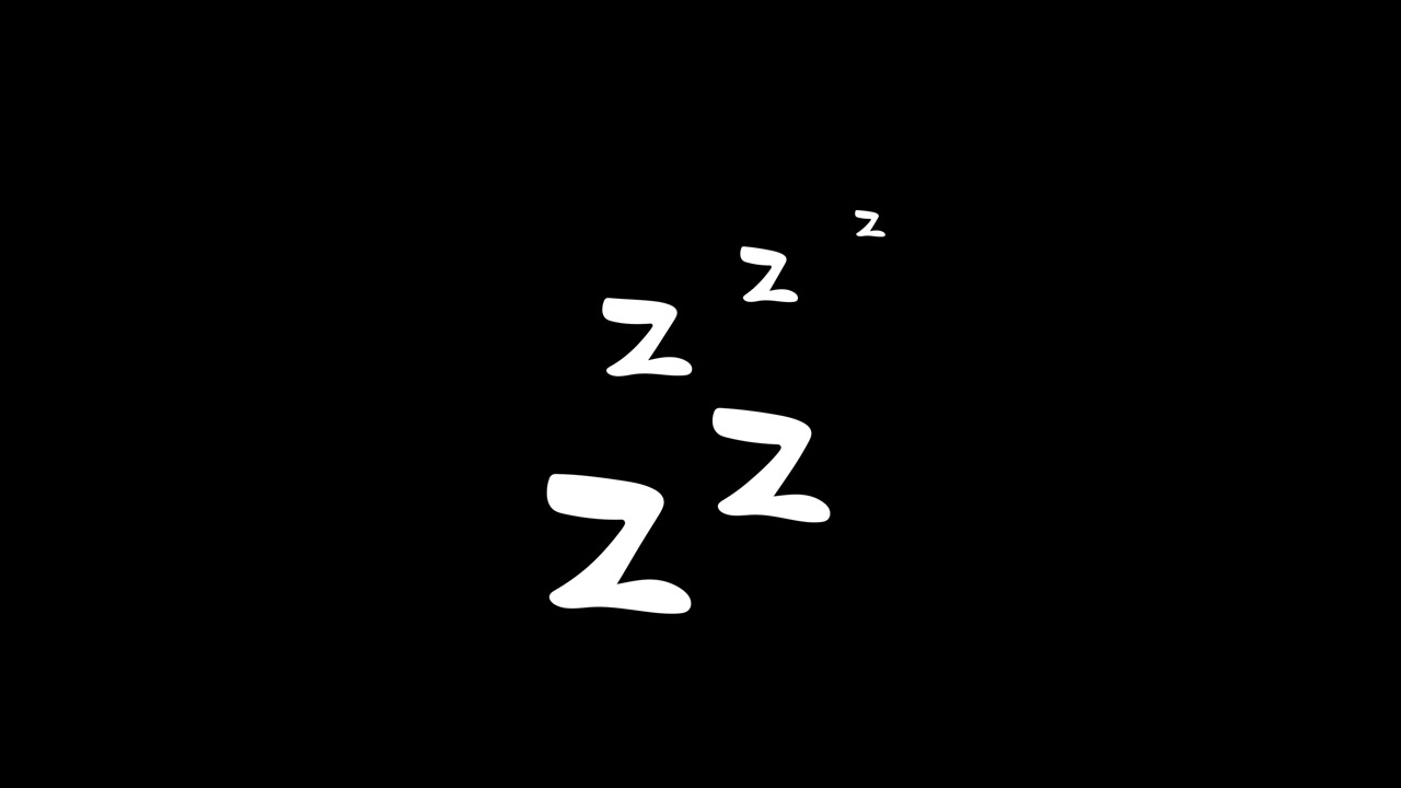 Animerede Zzz-bogstaver til søvn- og snorkekoncept