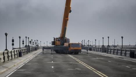 large crane on a bridge