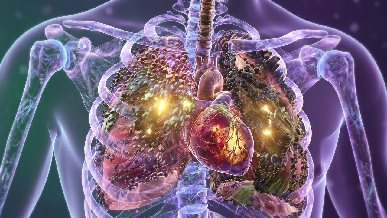 3D Medical Animation of Human Heart and Lungs