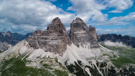 national nature park tre cime in the dolomites alps. beautiful nature of italy.