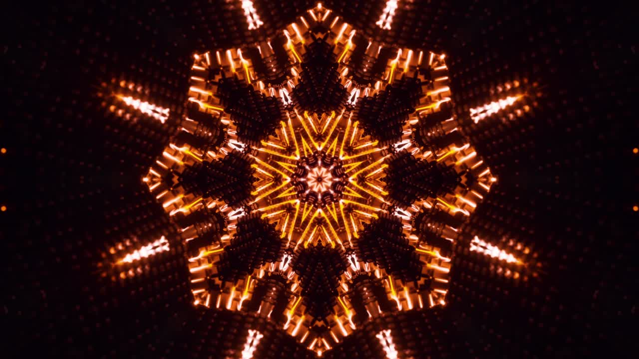 Orange Neon Motion Background Vj Loop. Infinitely looped animation.