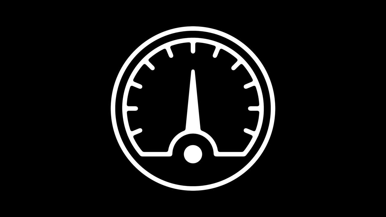 Website Performance Line Icon Animation with Alpha