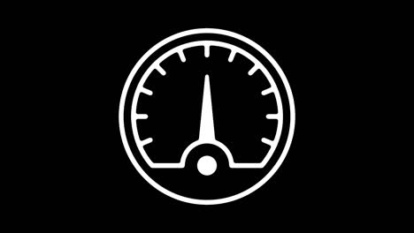 website performance line icon animation with alpha