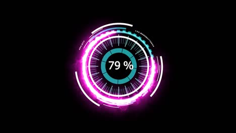 análisis de medidor digital energía energía blanca magenta poderoso diseño abstracto de tecnología para publicidad