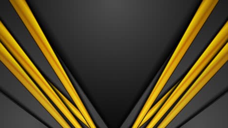 abstract corporate tech video animation with golden stripes