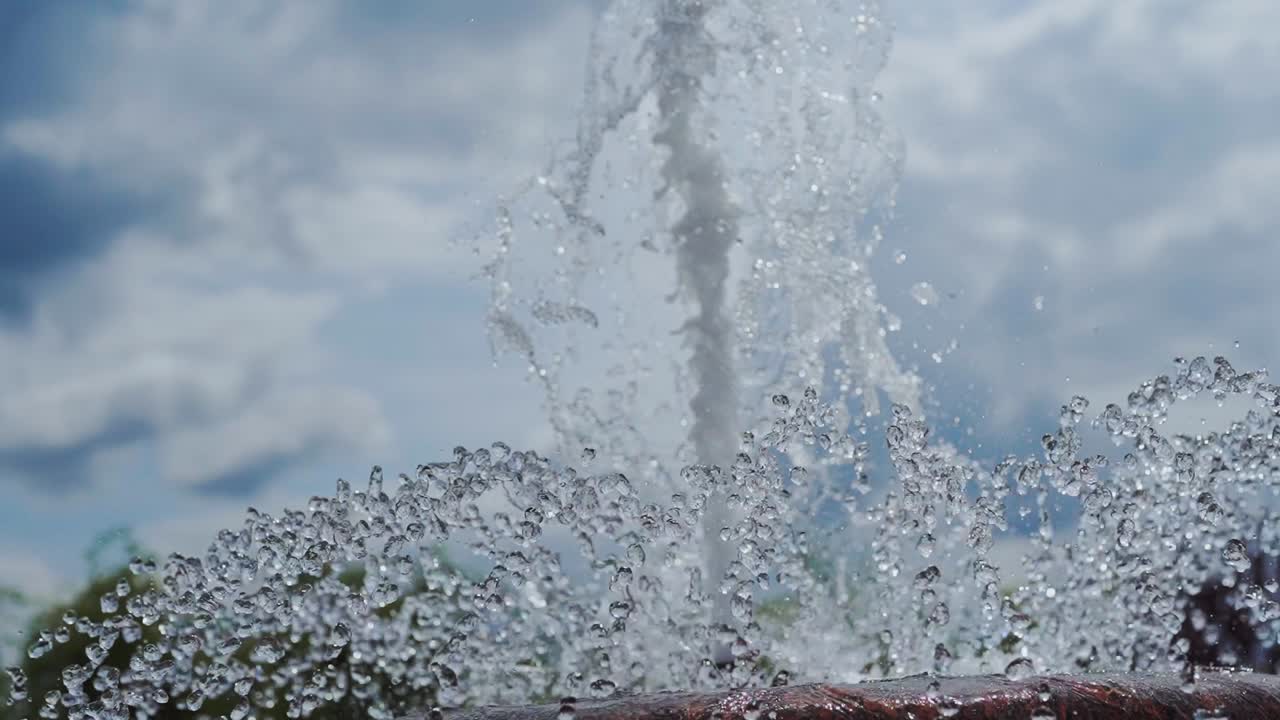 Detail close up of fountain. Fountain close up detail with dropping water