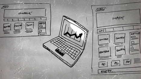 la animación digital de la presentación de una tendencia creciente
