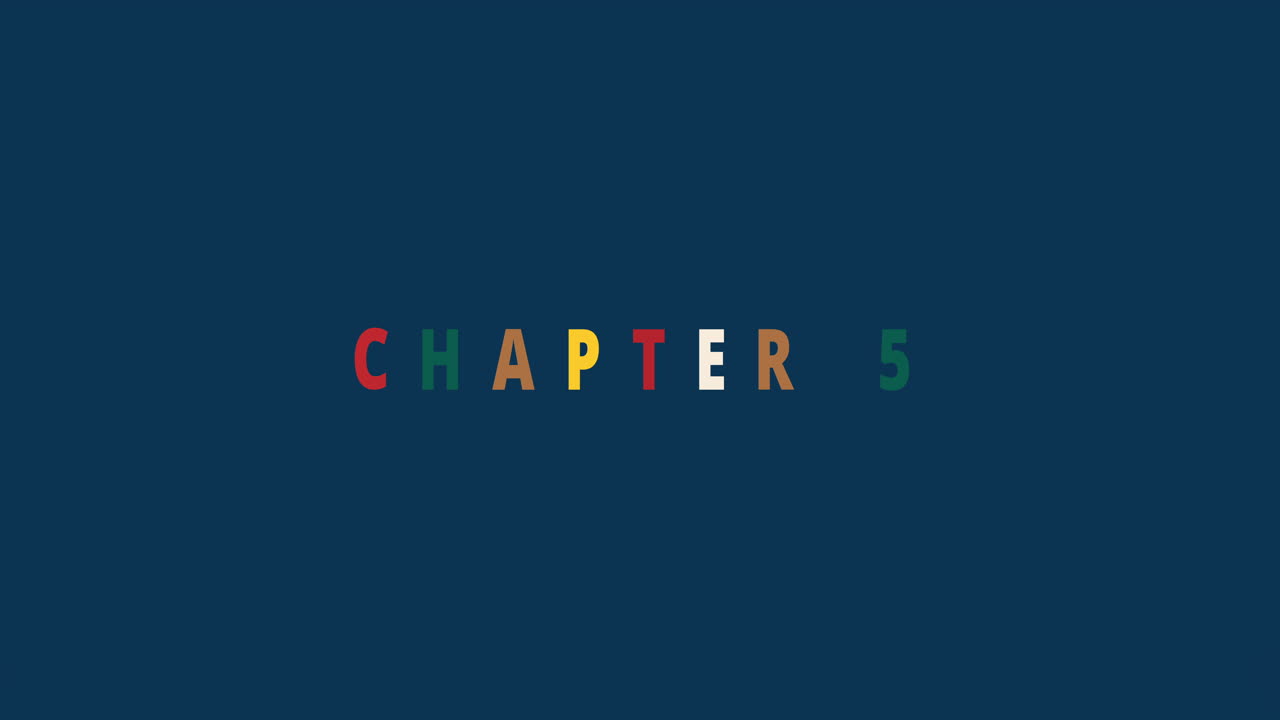 Chapter 5 - colorful Jumping Text effect with Christmas icons - Text Animation on dark blue background