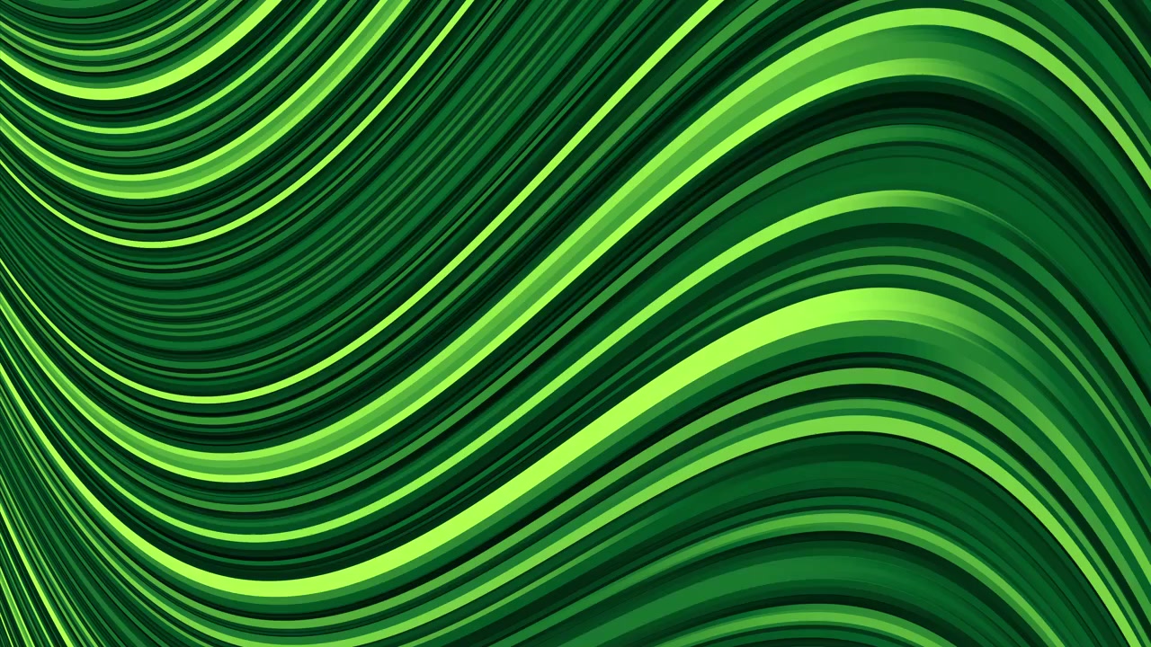 Animazione di sfondo astratto con linee ondulate verdi