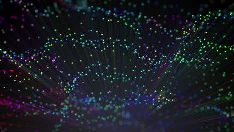 fondo abstracto con animación líneas móviles con extremos brillantes