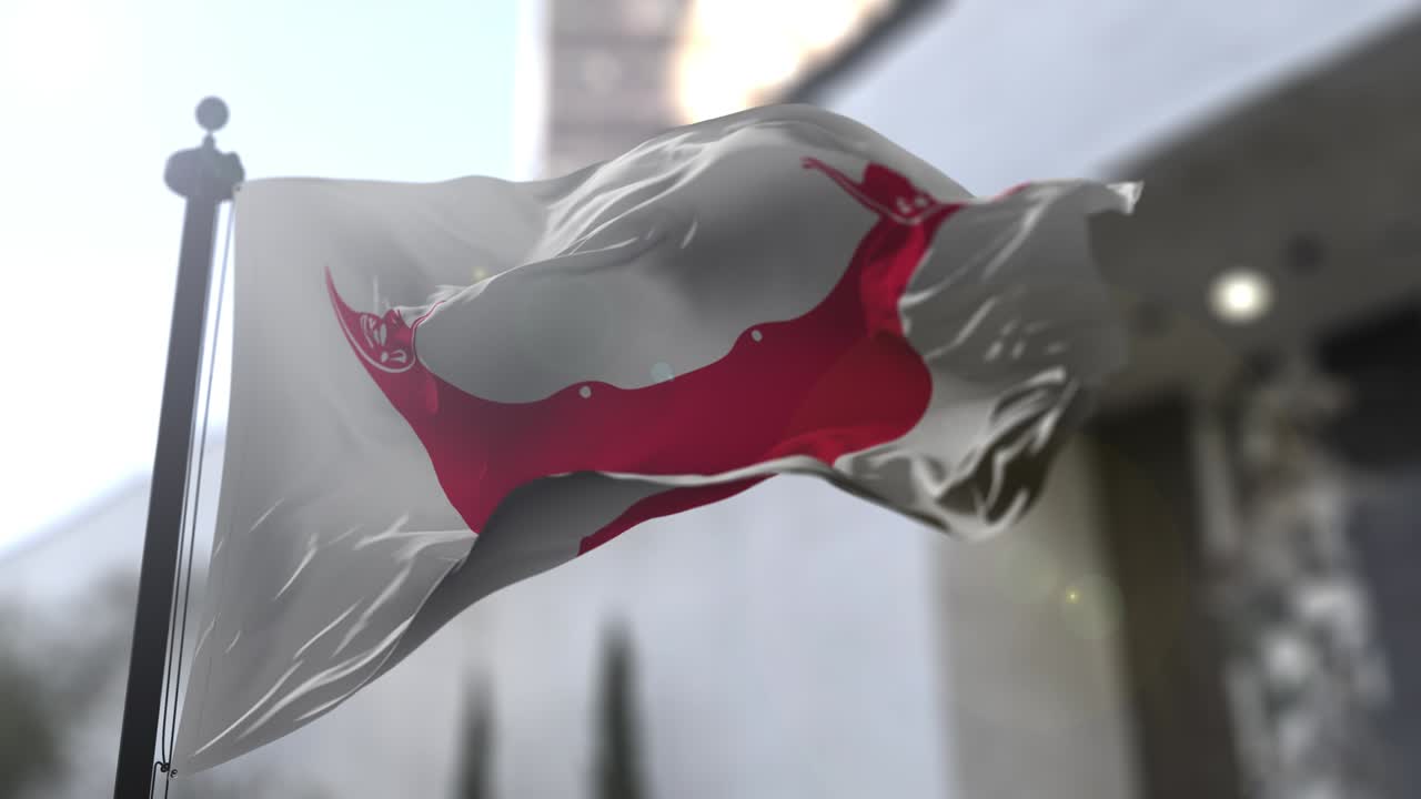 부활절 섬 rapa nui 국기 흔들기 정부 정치 및 국가 뉴스 일러스트