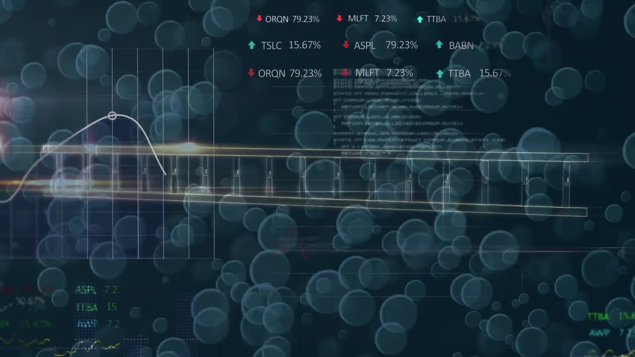 Animation of data processing over spots