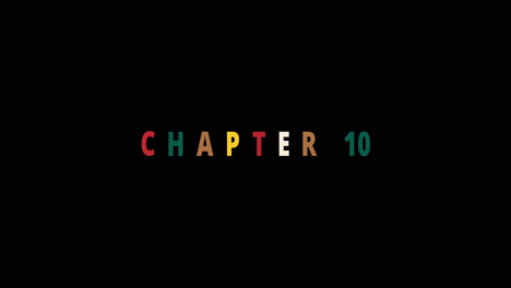 chapter 10 - colorful jumping text effect with christmas icons - text animation on black background