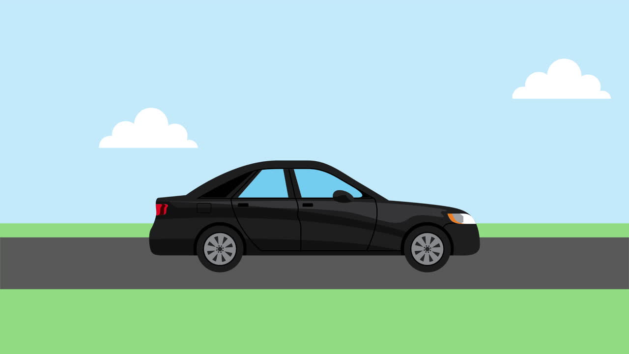 교통 중인 자동차와 함께 도시 풍경 장면