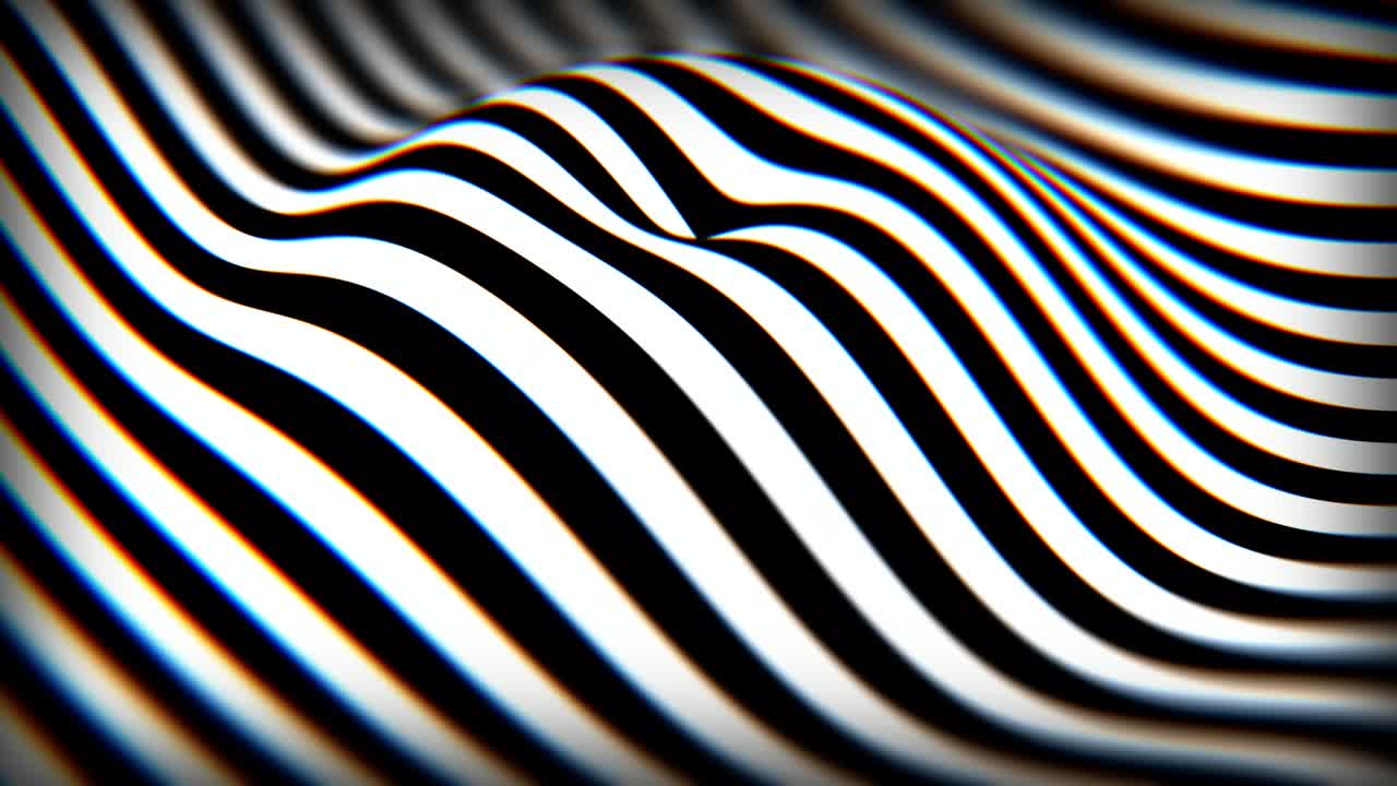animación abstracta a rayas blancas y negras
