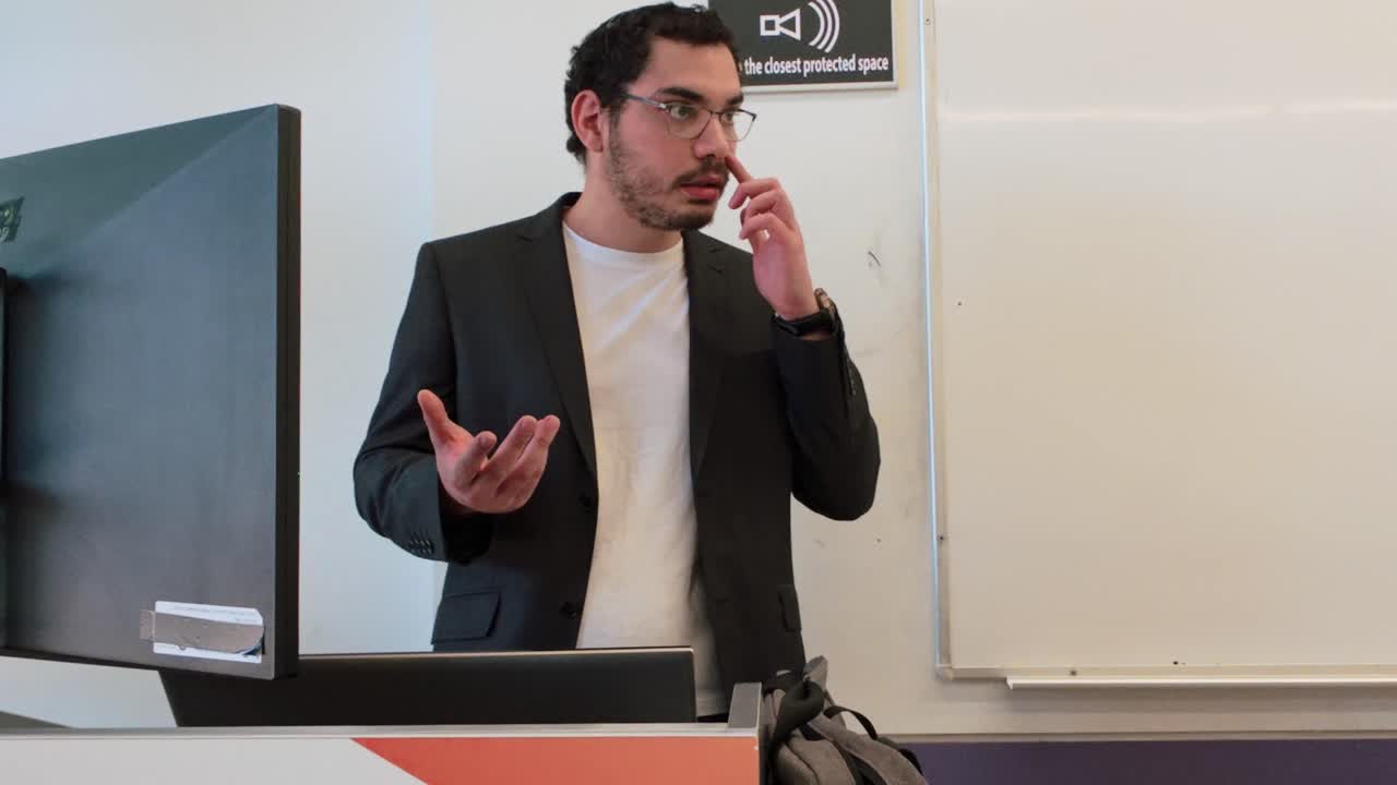 Young Man: Public Speaking Engagement