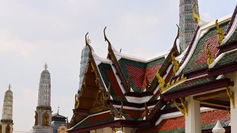 scenic views of temple architecture and sky