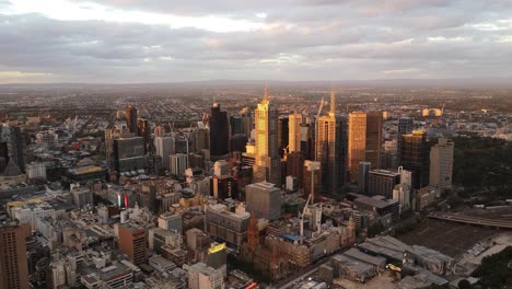 Melbourne-CBD-al-atardecer-4K