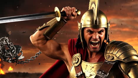spartan warrior with sword