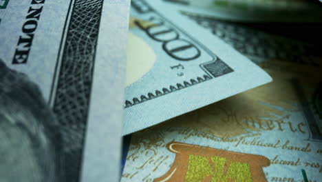 Macro-shot-american-paper-currency.-Paper-banknotes-of-one-hundred-dollars