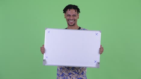 young handsome african man with dreadlocks